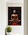 Quadro Vertical Buda Bronze Vermelho Laranja Flor de Lótus Canvas Moldura - Imagem 2
