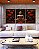 Trio de Quadros Buda Bronze Vermelho Laranja Flor de Lótus Canvas Moldura - Imagem 1