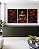 Trio de Quadros Buda Bronze Vermelho Laranja Flor de Lótus Canvas Moldura - Imagem 5