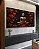 Trio de Quadros Buda Bronze Vermelho Laranja Flor de Lótus Canvas Moldura - Imagem 2