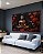 Duo de Quadros Buda Bronze Vermelho Laranja Flor de Lótus Canvas Moldura - Imagem 4