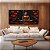 Duo de Quadros Quadrados Buda Bronze Vermelho Laranja Flor de Lótus Canvas Moldura - Imagem 1