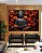 Duo de Quadros Buda Cinza Pedra Flor de Lótus Laranja Vermelho Canvas Moldura - Imagem 5