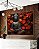 Duo de Quadros Buda Cinza Pedra Flor de Lótus Laranja Vermelho Canvas Moldura - Imagem 2