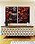 Duo de Quadros Buda Cinza Pedra Flor de Lótus Laranja Vermelho Canvas Moldura - Imagem 3
