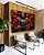 Duo de Quadros Buda Cinza Pedra Flor de Lótus Laranja Vermelho Canvas Moldura - Imagem 4
