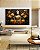 Quadro Horizontal Buda Bronze Flores Amarelo Laranja Canvas Moldura - Imagem 4