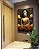 Quadro Vertical Buda Bronze Flores Amarelo Laranja Canvas Moldura - Imagem 4