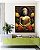 Quadro Vertical Buda Bronze Flores Amarelo Laranja Canvas Moldura - Imagem 2