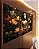 Trio de Quadros Vertical Buda Bronze Flores Amarelo Laranja Canvas Moldura - Imagem 2