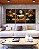 Trio de Quadros Vertical Buda Bronze Flores Amarelo Laranja Canvas Moldura - Imagem 3