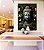 Quadro Vertical Buda Cinza Pedra Flores Brancas Folhas Verdes Canvas Moldura - Imagem 2