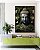 Quadro Vertical Buda Cinza Pedra Flores Brancas Folhas Verdes Canvas Moldura - Imagem 4