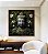 Quadro Quadrado Buda Cinza Pedra Flores Brancas Folhas Verdes Canvas Moldura - Imagem 2