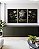 Trio de Quadros Buda Cinza Pedra Flores Brancas Folhas Verdes Canvas Moldura - Imagem 2