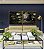 Duo de Quadros Quadrados Buda Cinza Pedra Flores Brancas Folhas Verdes Canvas Moldura - Imagem 4