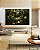 Quadro Horizontal Buda Pedra Verde Folhagem e Flores de Lótus Canvas Moldura - Imagem 3