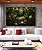 Quadro Horizontal Buda Pedra Verde Folhagem e Flores de Lótus Canvas Moldura - Imagem 5