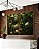 Duo de Quadros Buda Pedra Verde Folhagem e Flores de Lótus Canvas Moldura - Imagem 1