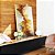 Quadro Vertical Arte Fluida Pouring Amarelo Dourado Cinza Canvas Moldura - Imagem 1