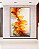 Quadro Vertical Arte Fluida Pouring Amarelo Dourado Cinza Canvas Moldura - Imagem 5