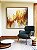 Quadro Quadrado Arte Fluida Pouring Amarelo Dourado Cinza Canvas Moldura - Imagem 4
