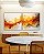 Duo de Quadros Quadrados Arte Fluida Pouring Amarelo Dourado Cinza Canvas Moldura - Imagem 2