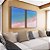 Duo de Quadros Praia Areia Clara Mar Azul Turquesa Canvas Moldura - Imagem 2