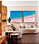 Duo de Quadros Quadrados Praia Areia Clara Mar Azul Turquesa Canvas Moldura - Imagem 3