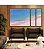 Trio de Quadros Estilizados Praia Areia Clara Mar Azul Turquesa Canvas Moldura - Imagem 3