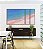 Trio de Quadros Estilizados Praia Areia Clara Mar Azul Turquesa Canvas Moldura - Imagem 4