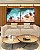 Duo de Quadros Quadrados Praia Turquesa Pedras e Areia Canvas Moldura - Imagem 4