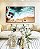 Quadro Horizontal Mar Turquesa Praia e Pedras Natureza Canvas Moldura - Imagem 1