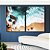 Duo de Quadros Mar Turquesa Praia e Pedras Natureza Canvas Moldura - Imagem 1