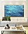 Quadro Horizontal Mar Azul Cristalino Ondulado Oceano Canvas Moldura - Imagem 1