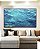 Quadro Horizontal Mar Azul Cristalino Ondulado Oceano Canvas Moldura - Imagem 3