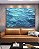 Quadro Horizontal Mar Azul Cristalino Ondulado Oceano Canvas Moldura - Imagem 5