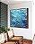 Quadro Quadrado Mar Azul Cristalino Ondulado Oceano Canvas Moldura - Imagem 2