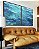 Duo de Quadros Mar Azul Cristalino Ondulado Oceano Canvas Moldura - Imagem 2