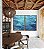 Duo de Quadros Mar Azul Cristalino Ondulado Oceano Canvas Moldura - Imagem 3