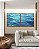 Duo de Quadros Quadrados Mar Azul Cristalino Ondulado Oceano Canvas Moldura - Imagem 2