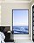 Quadro Vertical Mar Azul Sereno Céu Limpo Oceano Canvas Moldura - Imagem 4