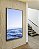 Quadro Vertical Mar Azul Sereno Céu Limpo Oceano Canvas Moldura - Imagem 1