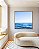 Quadro Quadrado Mar Azul Sereno Céu Limpo Oceano Canvas Moldura - Imagem 5