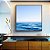 Quadro Quadrado Mar Azul Sereno Céu Limpo Oceano Canvas Moldura - Imagem 2