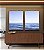 Duo de Quadros Mar Azul Sereno Céu Limpo Oceano Canvas Moldura - Imagem 3