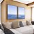 Duo de Quadros Mar Azul Sereno Céu Limpo Oceano Canvas Moldura - Imagem 4