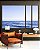 Trio de Quadros Estilizados Mar Azul Sereno Céu Limpo Oceano Canvas Moldura - Imagem 4