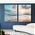 Duo de Quadros Nascer do Sol Praia Céu Mar Turquesa Canvas Moldura - Imagem 5