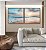 Duo de Quadros Quadrados Nascer do Sol Praia Céu Mar Turquesa Canvas Moldura - Imagem 2
